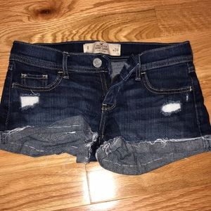 Hollister size 0 low rise short shorts